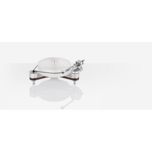 CLEARAUDIO INNOVATION COMPACT – AUKŠČIAUSIOS KLASĖS KOMPAKTINIS PATEFONAS SU CMB KERAMINIU MAGNETINIU GUOLIU, 70 MM STORIO POM PLOKŠTELE IR OPTINIU GREIČIO VALDYMU. 