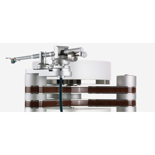 CLEARAUDIO MASTER INNOVATION – AUKŠČIAUSIOS KLASĖS PATEFONAS SU KETURIŲ SLUOKSNIŲ KONSTRUKCIJA IŠ PANZERHOLZ IR ALIUMINIO, CMB KERAMINIU MAGNETINIU GUOLIU IR OPTINIU GREIČIO KONTROLĖS (OSC) JUTIKLIU. 