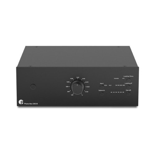PRO-JECT PHONO BOX DS3 B, DUAL PHONO STIPRINTUVAS SNR MC (40DB): 85DBV, 91DBV, THD AT 1KHZ: <0.001% MM, < 0.004% MC, SUBSONINIS FILTRAS: PRIE 20HZ SU 18DB/OKTAVAI 