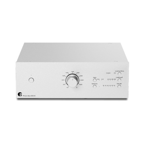 PRO-JECT PHONO BOX DS3 B, DUAL PHONO STIPRINTUVAS SNR MC (40DB): 85DBV, 91DBV, THD AT 1KHZ: <0.001% MM, < 0.004% MC, SUBSONINIS FILTRAS: PRIE 20HZ SU 18DB/OKTAVAI 