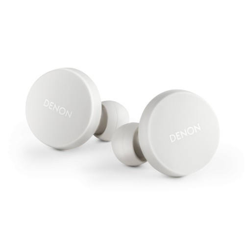 DENON PERL – KOMPAKTINĖS TWS Į AUSIS ĮSTATOMOS AUSINĖS SU PERSONALIZUOJAMU GARSU PER MASIMO AAT TECHNOLOGIJĄ. BATERIJA: 6 VAL. AUSINĖSE + PAPILDOMI 18 VAL. DĖKLE (~24 VAL. VISO) 