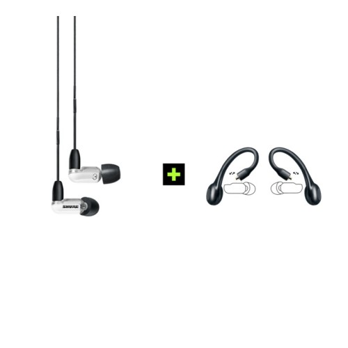 SHURE AONIC 3 TRUE WIRELESS BELAIDŽIŲ IN-EAR TIPO AUSINIŲ RINKINYS SU IŠORINIŲ GARSŲ SLOPINIMO FUNKCIJA 