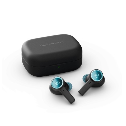 BANG & OLUFSEN BEOPLAY EX – AUKŠTOS KLASĖS TRUE‑WIRELESS AUSINĖS SU PAŽANGIA AKTYVIA TRIUKŠMO SLOPINIMO SISTEMA. AUSINĖS: IKI 6 H SU ANC, 8 H BE ANC. SU DĖKLU: IKI 20–28 H (SKIRIASI PAGAL ŠALTINĮ) 
