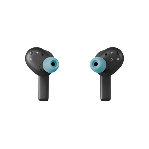 BANG & OLUFSEN BEOPLAY EX – AUKŠTOS KLASĖS TRUE‑WIRELESS AUSINĖS SU PAŽANGIA AKTYVIA TRIUKŠMO SLOPINIMO SISTEMA. AUSINĖS: IKI 6 H SU ANC, 8 H BE ANC. SU DĖKLU: IKI 20–28 H (SKIRIASI PAGAL ŠALTINĮ) 