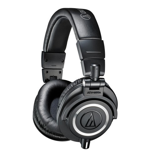 AUDIO TECHNICA ATH-M50X PROFESIONALIOS MONITORINĖS ON-EAR TIPO LAIDINĖS AUSINĖS DAŽNIŲ JUOSTA: 15 - 28,000 HZ, JAUTRUMAS 99 DB. VARŽA 38 OMAI 