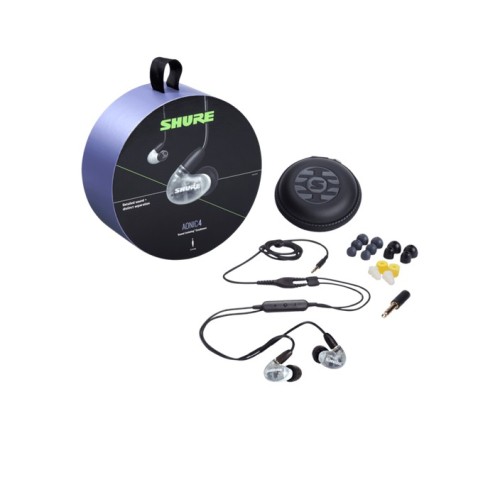 SHURE AONIC 4 IN-EAR TIPO AUSINĖS SU IŠORINIŲ GARSŲ SLOPINIMO FUNKCIJA DAŽNIŲ JUOSTA: 20- 19,000 HZ, JAUTRUMAS: 106 DB, VARŽA: 7 OMAI 