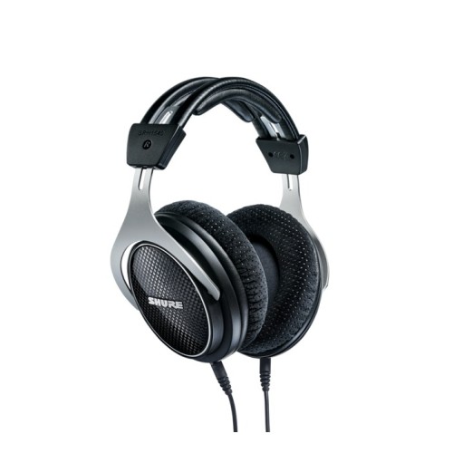 SHURE SRH1540 PREMIUM KLASĖS CLOSED-BACK TIPO AUSINĖS DAŽNIŲ JUOSTA: 5- 25,000 HZ, JAUTRUMAS: 99 DB, VARŽA: 46 OMAI 