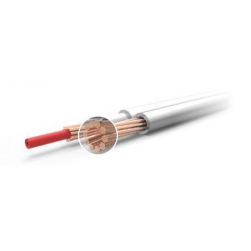 QED XT25, KOLONĖLIŲ KABELIS (KAINĄ UŽ 1 METRĄ) QED AIRLOC™ FORTE BANANA TIPO JUNGTIS, LDPE APVALKALAS SU 100 % ALIUMINIO MYLARO JUOSTOS APVALKALU, 14 AWG 