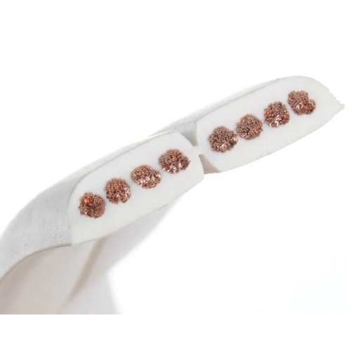 REGA DUET GARSIAKALBIŲ LAIDAS (KAINA UŽ METRĄ) 99.99% VARIS 250 JUOSTELĖS 2 X 4 MM²  