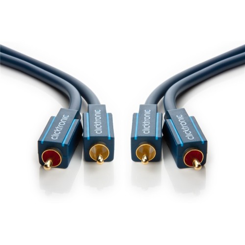 CLICKTRONIC (2 M.) RCA KOAKSIALINIS KABELIS 24K AUKSU DENGTI KONTAKTAI, 50 OMŲ VARŽA, AWG 23 