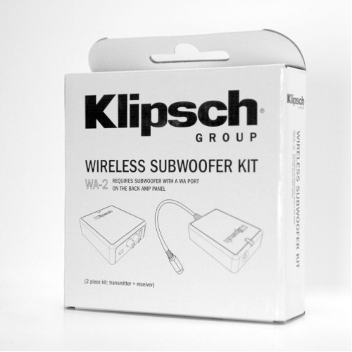 KLIPSCH WA-2 BELAIDIS ŽEMŲ DAŽNIŲ KOLONĖLĖS RINKINYS DAŽNIŲ JUOSTA 15 -150 HZ +0/-3 DB VEIKIMO DAŽNIS 2.4GHZ ISM  SIGNALO DIAPOZONAS 50' (15M) 