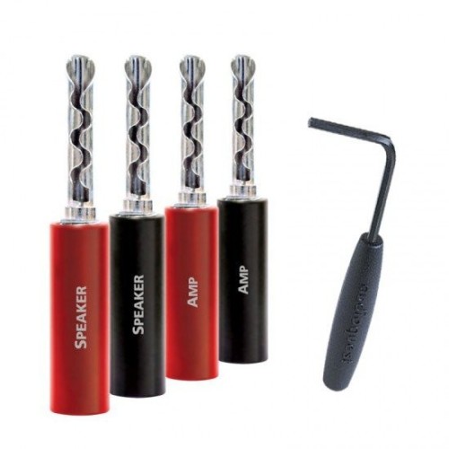 AUDIOQUEST SUREGRIP 100 BFA/BANANA BANANINIO TIPO KIŠTUKAI GARSO KOLONĖLĖMS KOMPLEKTAS 8VNT. 