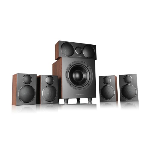 WHARFEDALE DX-3 – GARSIAKALBIŲ RINKINYS. ŠIS RINKINYS APIMA KETURIS DX-3 SATELLITE GARSIAKALBIUS, VIENĄ DX-3 CENTRE KANALĄ IR AKTYVŲ DX-3 SUBWOOFER ŽEMŲ DAŽNIŲ GARSIAKALBĮ. REKOMENDUOJAMA STIPRINTUVO GALIA: 25–100 W. 