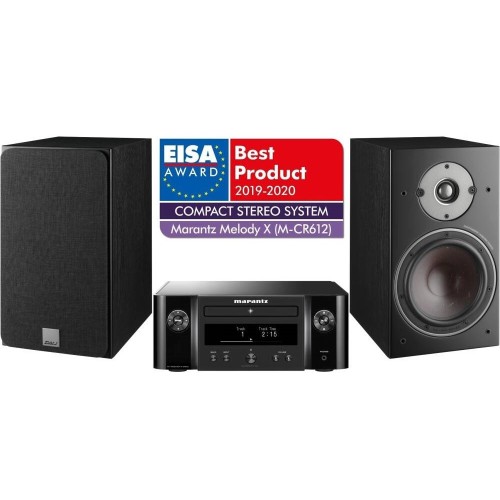 STEREO SISTEMOS RINKINYS MARANTZ MELODY X MINI STEREO SISTEMA SU CD + DALI OBERON 3 LENTYNINĖS KOLONĖLĖS 