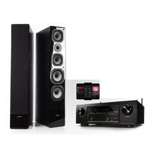 STEREO SISTEMA DENON AVC-S660H 5.2 KANALŲ STIPRINTUVAS GRINDINĖS KOLONĖLĖS DYNAVOICE CHALLENGER M-65 SPECIALI KAINA 