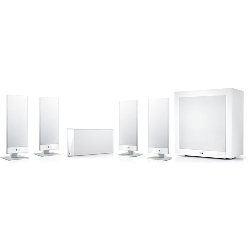KEF T105 NAMŲ KINO GARSO SISTEMA T101 IR T301 BEI T2 ŽEMŲ DAŽNIŲ KOLONĖLĖ GARSIAKALBIAI, JUODOS SPALVOS 
