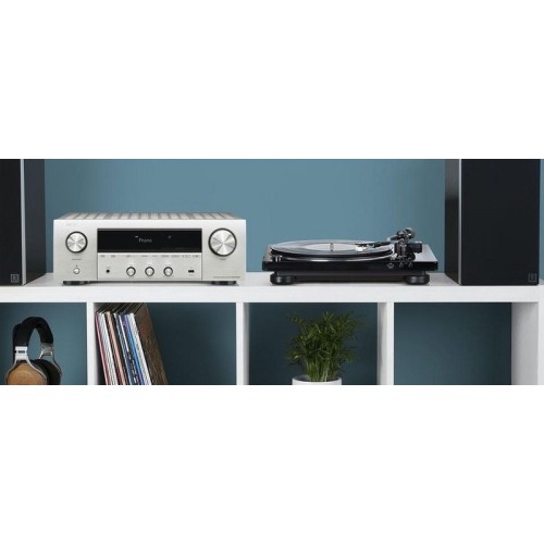STEREO SISTEMA DENON DRA-900H STEREO 2.1 GARSO STIPRINTUVAS RESYVERIS 2X145W TINKLO GROTUVAS HDMI WIFI SU DYNAVOICE DEFINITION DF-8 GARSO KOLONĖLĖM GRINDINĖM 560W