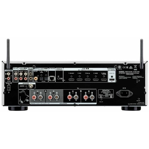 STEREO SISTEMA DENON DRA-900H STEREO 2.1 GARSO STIPRINTUVAS RESYVERIS 2X145W TINKLO GROTUVAS HDMI WIFI SU DYNAVOICE DEFINITION DF-8 GARSO KOLONĖLĖM GRINDINĖM 560W