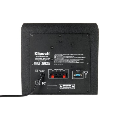 KLIPSCH PROMEDIA HERITAGE 2.1, MULTIMEDINĖ GARSIAKALBIŲ SISTEMA MAKS.REKOMENDUOJAMA STIPRINTUVO GALIA: 220W, DAŽNIŲ JUOSTA: 29 - 20,000 HZ, KLIPSCH TRACTRIX® TECHNOLOGIJA 
