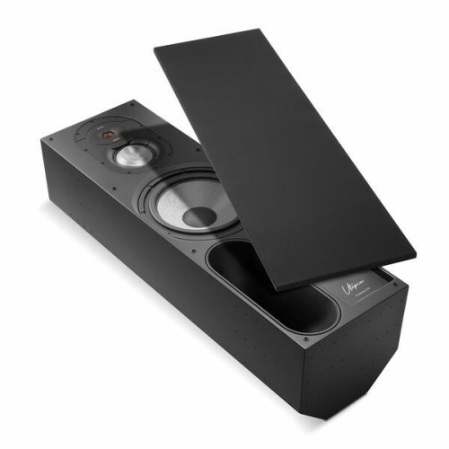 FOCAL UTOPIA CINEMA LCR – AUKŠČIAUSIOS KLASĖS 3 KRYPČIŲ LCR (KAIRIOJO, CENTRINIO IR DEŠINIOJO KANALO) KOLONĖLĖ. DAŽNIŲ DIAPAZONAS (±3 DB): 36 HZ – 20 KHZ.  JAUTRUMAS: 93 DB (2,83 V / 1 M) 