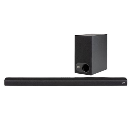 POLK AUDIO SIGNA 2 RINKINYS UNIVERSALUS TV SOUNDBARAS + BELAIDĖ ŽEMŲ DAŽNIŲ KOLONĖLĖS SISTEMA 