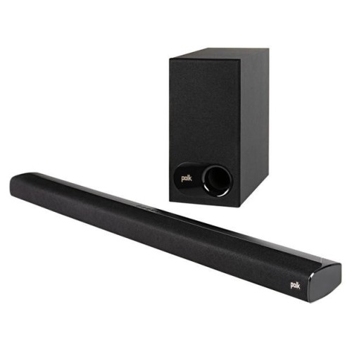 POLK AUDIO SIGNA 2 RINKINYS UNIVERSALUS TV SOUNDBARAS + BELAIDĖ ŽEMŲ DAŽNIŲ KOLONĖLĖS SISTEMA 