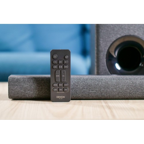 DENON DHT-S416 GARSO KOLONĖLĖ SOUNDBARAS GARSO SISTEMA SU BEVIELE ŽEMŲ DAŽNIŲ KOLONĖLE WIFI IR HDMI ARC INTEGRUOTAS GOOGLE CHROMECAST IR HEOS TECHNOLOGIJA, DENON PURE AUDIO RĖŽIMAS, GALIMYBĖ TRANSLIUOTI MUZIKA BLUETOOTH RĖŽIMU 