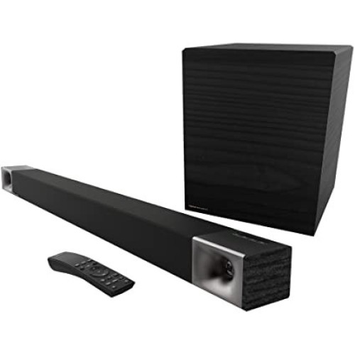 KLIPSCH CINEMA 600, SOUNDBARAS SU ŽEMŲ DAŽNIŲ GARSO KOLONĖLE GALIA: 600W, DAŽNIŲ JUOSTA: 28-20K HZ, DOLBY® DIGITAL DECODING FUNKCIJA. 