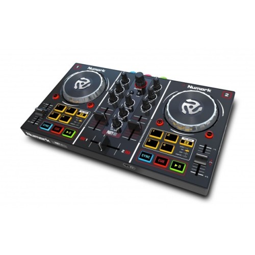 NUMARK PARTYMIX DJ KONTROLERIS SU ŠVIESOS EFEKTAIS AUSINIŲ JUNGTIS, PARTY DJ VALDYMO SISTEMA, PROGRAMINĖ  ĮRANGA PRIDEDAMA PRIE PRODUKTO 