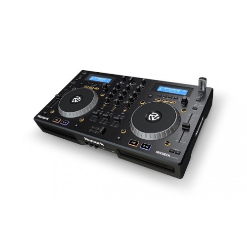 NUMARK MIXDECK EXPRESS PREMIUM LYGIO DJ KONTROLERIS SU USB BEI CD PLAYBACK FUNKCIJA DU CD/MP3 CD GROTUVAI, DVIEJŲ KANALŲ AUDIO MIKŠERIAI 