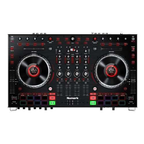 NUMARK NS6II 4-KANALŲ PREMIUM DJ KONTROLERIS DAŽNIŲ JUOSTA 20 HZ – 20 KHZ (+0.2 DB), THD+N 0.001% (1 KHZ, -1 DBFS), MAX IŠĖJIMO LYGIS: +24 DBU  