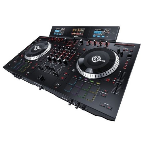 NUMARK NS7III 4-KANALŲ PROFESIONALUS DJ KONTROLERIS 16 ITIN JAUTRIŲ AKAI PROFESSIONAL MPC PADŲ, 24-BIT USB 2.0 AUDIOINTERFEISAS, SERATO DJ PROGRAMINIS SUDERINAMUMAS 