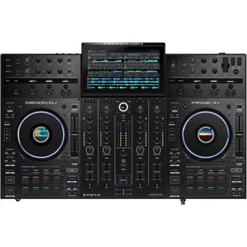 DENON DJ PRIME 4 + ALL-IN-ONE DJ VALDIKLIS SU 10.1