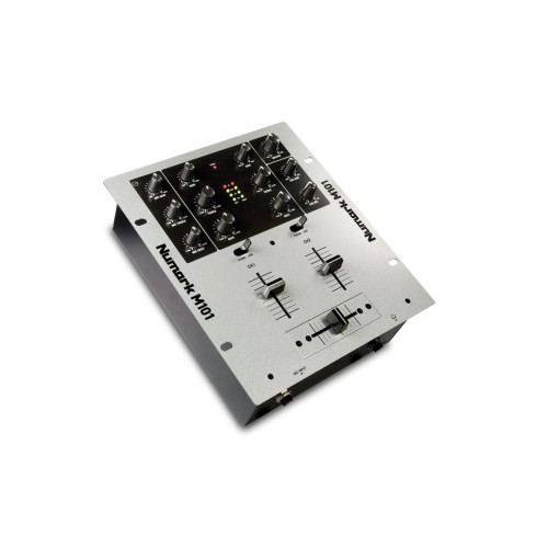 NUMARK M101 2-KANALŲ MIKŠERIS SU ĮMONTUOTU EQ, RCA JUNGTIS 