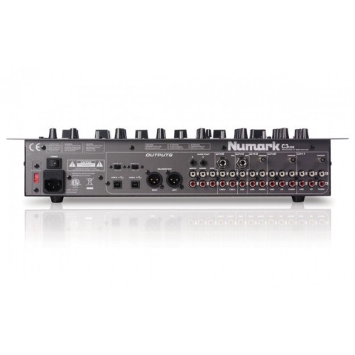 NUMARK C3USB 5-KANALŲ MOBILUS LENTYNINIS DJ MIKŠERIS SU USB I/O DAŽNIŲ JUOSTA 20HZ-20KHZ, BASS: +12/-32DB @60HZ SUDERINAMA SU  MAC IR PC 