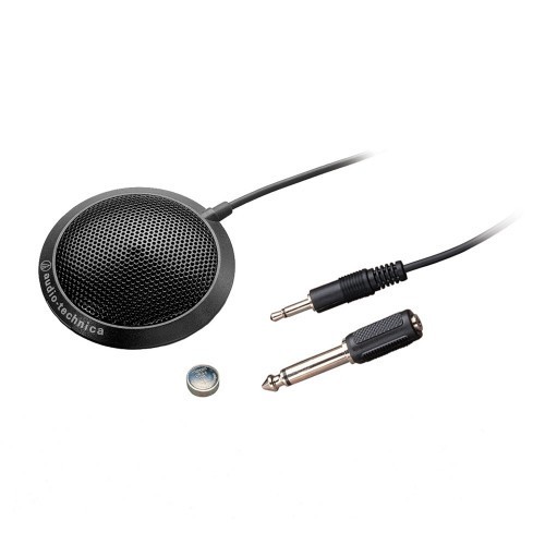AUDIO-TECHNICA ATR4697 OMNIDIREKCINIS MIKROFONAS DAŽNIŲ JUOSTA 50 - 15,000 HZ VARŽA 1,000 Ω BATERIJOS TIPAS LR 44