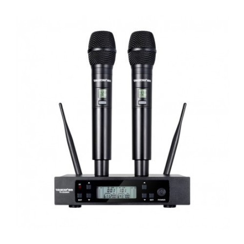 TAKSTAR TS-3310UH, BEVIELIŲ MIKROFONŲ SISTEMA DAŽNIŲ JUOSTA: 50HZ-18KHZ, IŠĖJIMO VARŽA: XLR JUNGTIS: 200Q, VEIKIMO ATSTUMAS: 100 (M) 