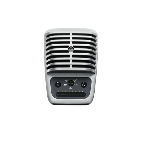 SHURE MV51 DIDELĖS DIAFRAGMOS MIKROFONAS SU SKAITMENINIU KONDENSATORIUMI DAŽNIŲ JUOSTA: 20 HZ- 20,000 HZ HZ, JAUTRUMAS: 130 DB, MFI SERTIFIKATAS, DSP PALAIKYMAS, IOS SHUREPLUS MOTIV APP PALAIKYMAS 