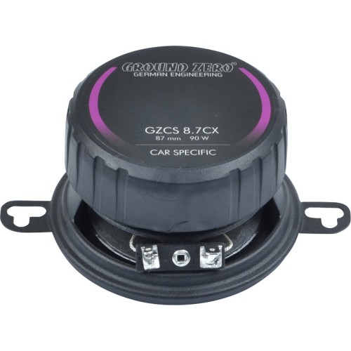 GROUND ZERO GZCS 8.7CX 2-JŲ JUOSTŲ AUTOMOBILINIŲ GARSIAKALBIŲ SISTEMA GALIA (RMS/ MAX): 50 / 90 W, DAŽNIŲ JUOSTA: 100 HZ – 20 KHZ