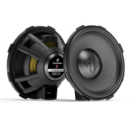 HELIX COMPOSE CI5 M80FM-S3 – AUKŠTOS KLASĖS 80 MM VIDUTINIŲ DAŽNIŲ GARSIAKALBIAI AUTOMOBILIUI. DAŽNIŲ DIAPAZONAS: 200 HZ - 6,000 HZ. JAUTRUMAS: 92 DB @ 2.83 V / 1M 