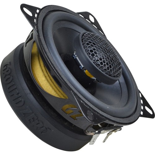 GROUND ZERO GZRF 4.0SQ KOAKSIALINĖ AUTOMOBILINĖ GARSIAKALBIO SISTEMA GALIA: 110W (3 OMAI), DAŽNIŲ JUOSTA: 70 HZ – 24 KHZ, NAŠUMAS: 90 DB 