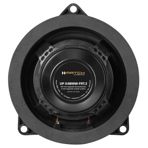 MATCH UP X4BMW-FRT.2 KOAKSALINIAI AUTOMOBILINIAI GARSIAKALBIAI GALIA: 120W, DAŽNIŲ JUOSTA:100 HZ - 25,000 HZ, JAUTRUMAS: 90 DB 