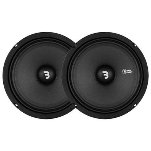 BASS HABIT SP165M VIDUTINIŲ DAŽNIŲ AUTOMOBILINIAI GARSIAKALBIAI GALIA: 180W, DAŽNIŲ JUOSTA: 110 HZ - 12,000 HZ, JAUTRUMAS: 95 DB