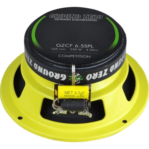 GROUND ZERO GZCF 6.5SPL AUTOMOBILINĖ KOAKSIALINIO GARSIAKALBIO SISTEMA GALIA: 250 W (PRIE 4 OMŲ), DAŽNIŲ JUOSTA: 50 HZ – 20 KHZ, PLIENINIS KORPUSAS. 