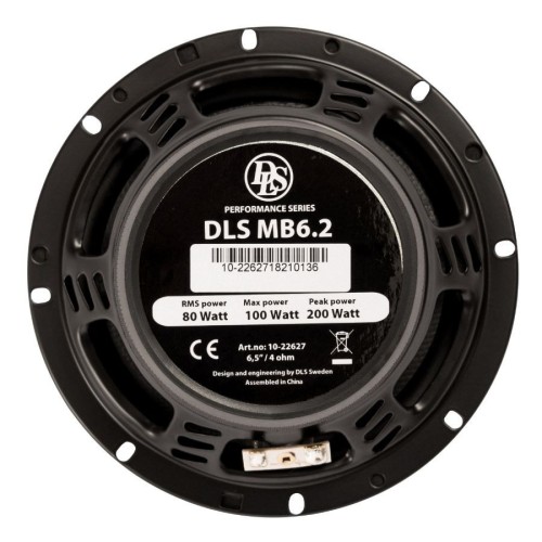 DLS MB6.2 16.5CM KOMPONENTINIŲ GARSIAKALBIŲ RINKINYS AUTOMOBILIUI, GALIA: 80 W / RMS, DAŽNIŲ JUOSTA: 50 – 20 000 HZ, JAUTRUMAS: 87 DB (1W/1M) 