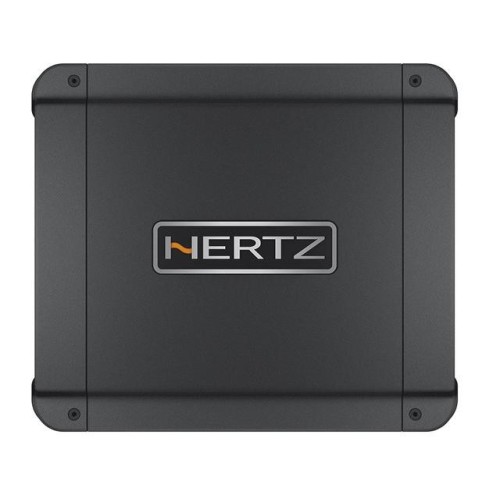 HERTZ HCP 1D, AUTOMOBILINIS MONO GARSO SITPRINTUVAS GALIA: 700 W (2 Ω), LO-PASS BEI HI-PASS FILTRAI, THD: 0.2%. 