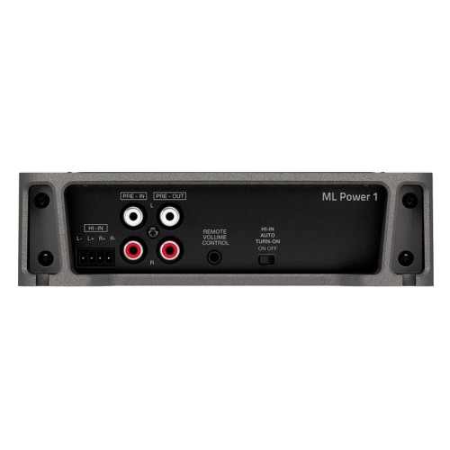 HERTZ ML POWER 1 AUTOMOBILINIS GARSO STIPRINTUVAS GALIA 1 X 600 W X 1 (4Ω) S/N DAŽNIS 105 DB  D KLASĖS STIPRINTUVO TECHNOLOGIJA 