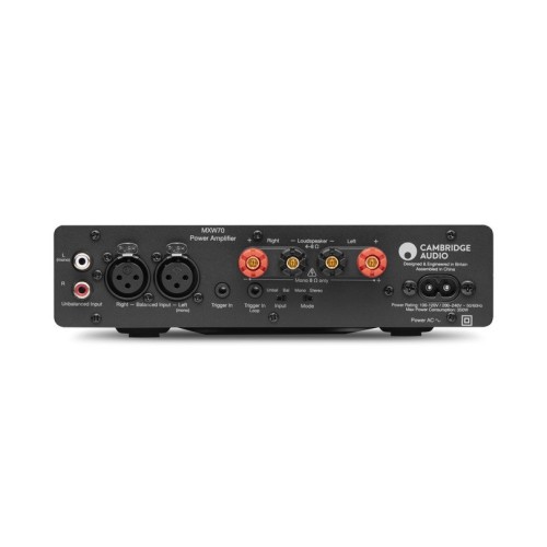 CAMBRIDGE AUDIO MXW70, KOMPAKTIŠKAS STEREO GALIOS STIPRINTUVAS, GALIA: 2 X 70W (8Ω) ; 2 X 125W (4Ω) (HYPEX NCORE CLASS D) 