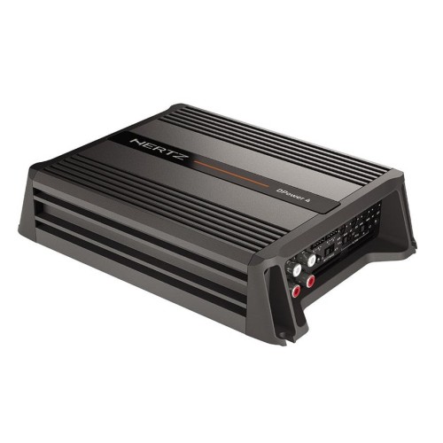 HERTZ DPOWER4 AUTOMOBILINIS GARSO STIPRINTUVAS GALIA: 4 X 75W, THD: 0.2%, HI-PASS BEI LO-PASS FILTRAS 