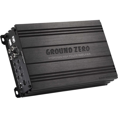 GZHA MINI FOUR AUTOMOBILINIS STIPRINTUVAS 4 KANALŲ AB KLASĖS STIPRINTUVAS 4 X 80WRMS 4 OMAI 4 X 130WRMS 2 OMAI 